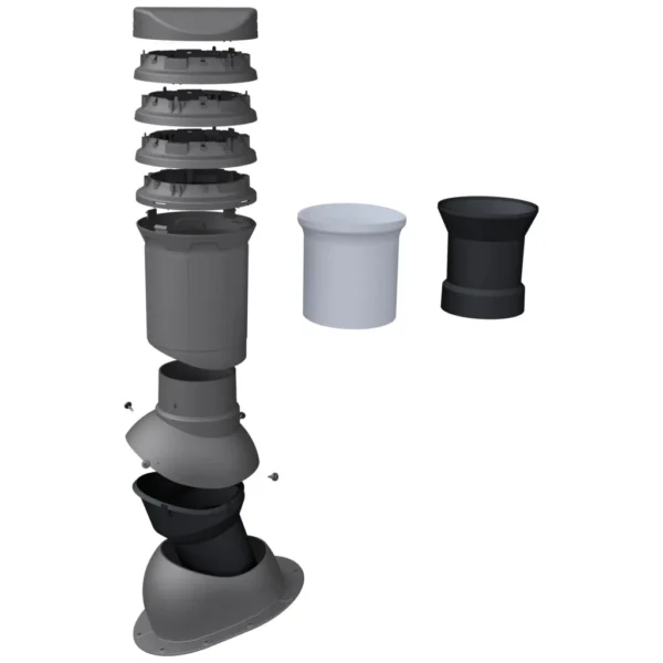 Kominek izolowany FLUXAR Ø125mm do pokryć płaskich